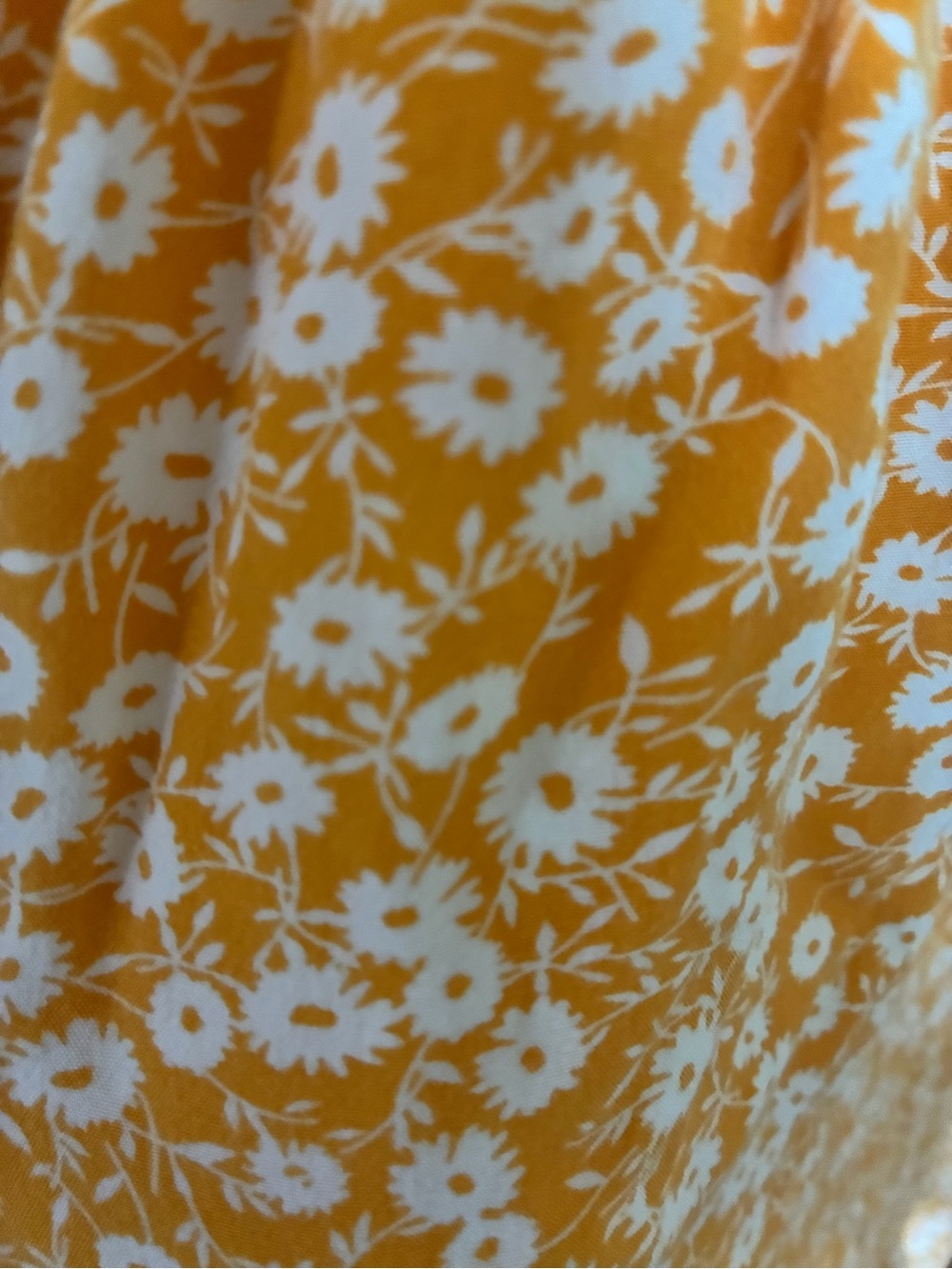 In Bloom Yellow and White Smocked Floral Dress - Picture 3 of 4